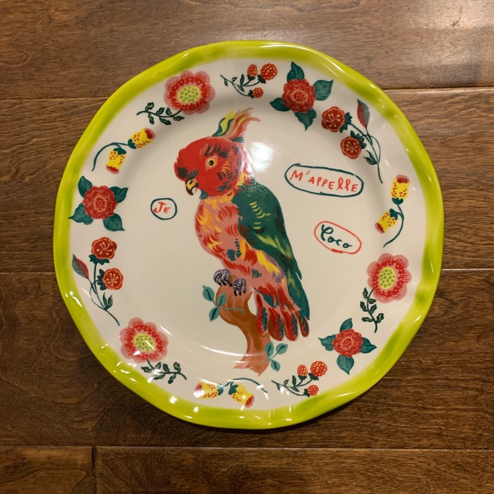 Nathalie Lete Parrot Dinner Plate